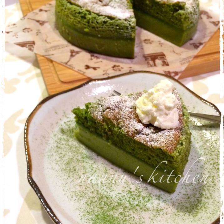 ガトーマジク 魔法のケーキ 抹茶バージョン レシピ 作り方 By Nannu S Kitchen 楽天レシピ